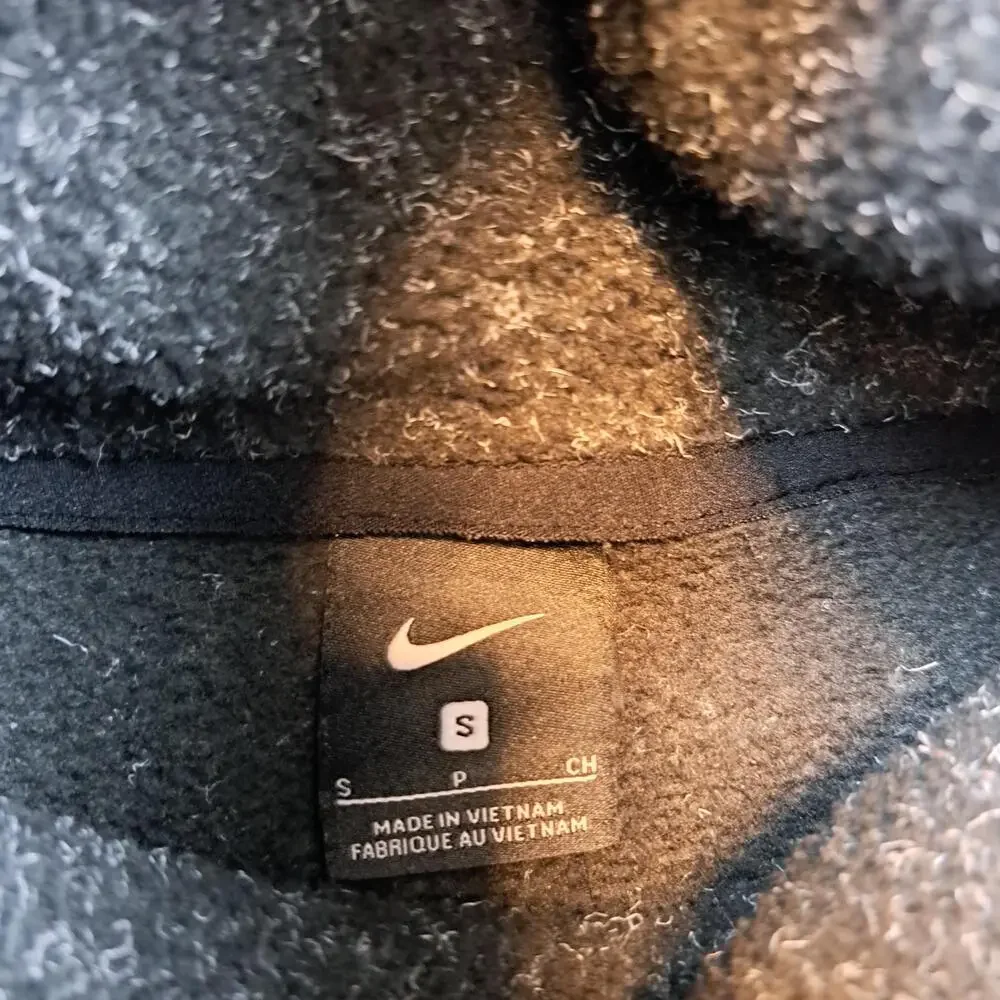 Nike Sweatshirt Womens Small Gray 1/4 Zip Fleece Mock Neck Pullover Athletic Top